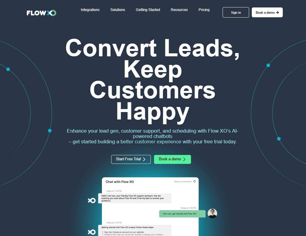 Flow XO chatbot