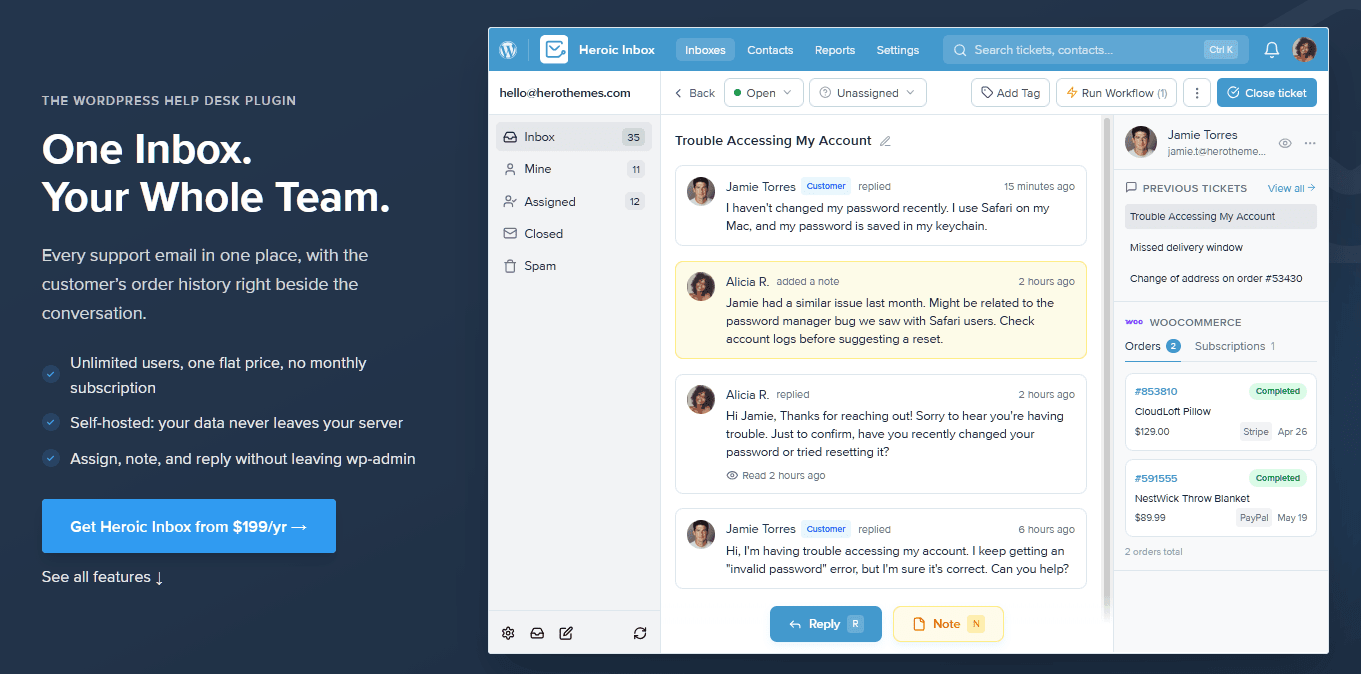 Heroic Inbox a shared inbox software
