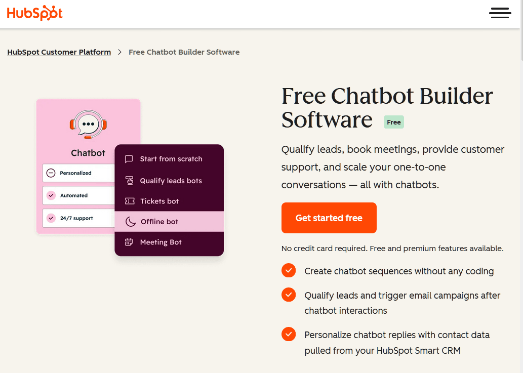 HubSpot Chatbot Builder