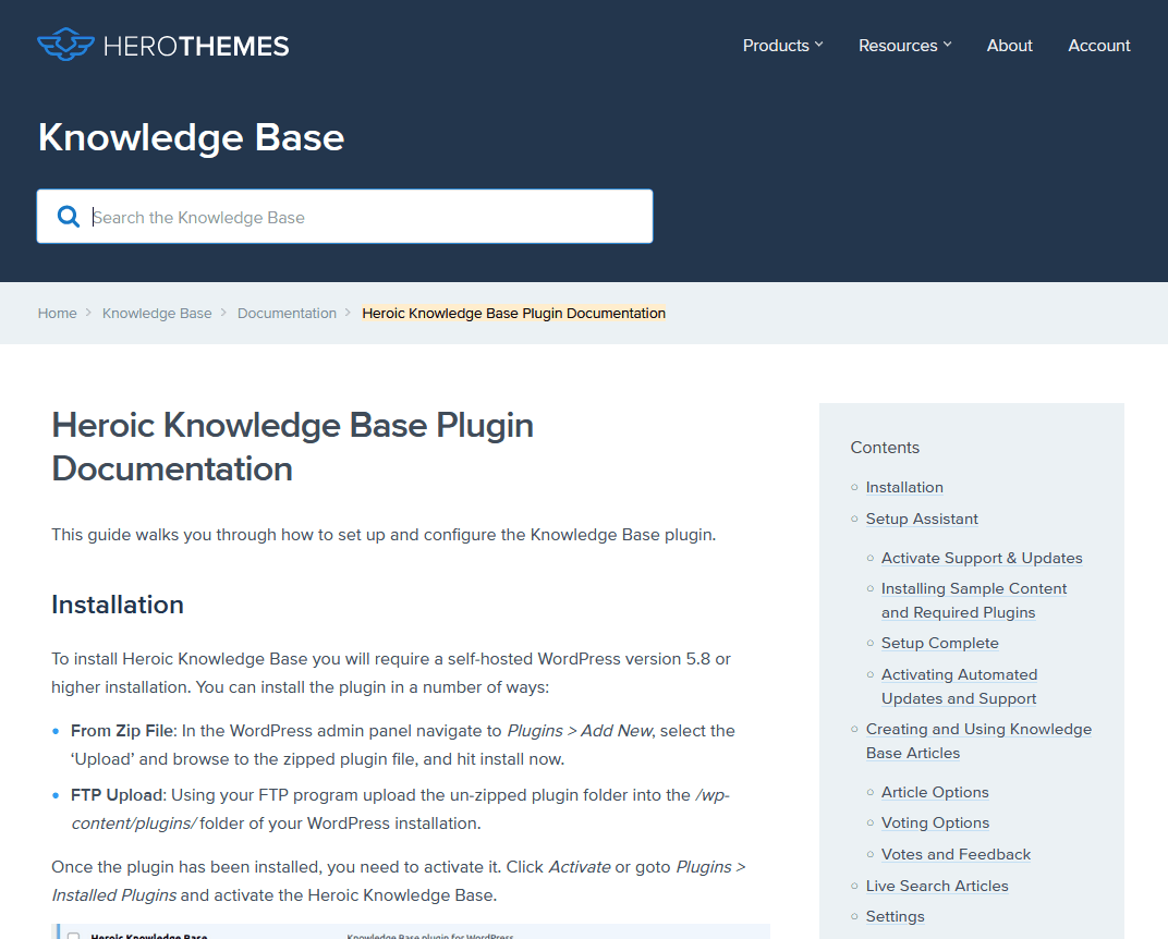 Knowledge base example