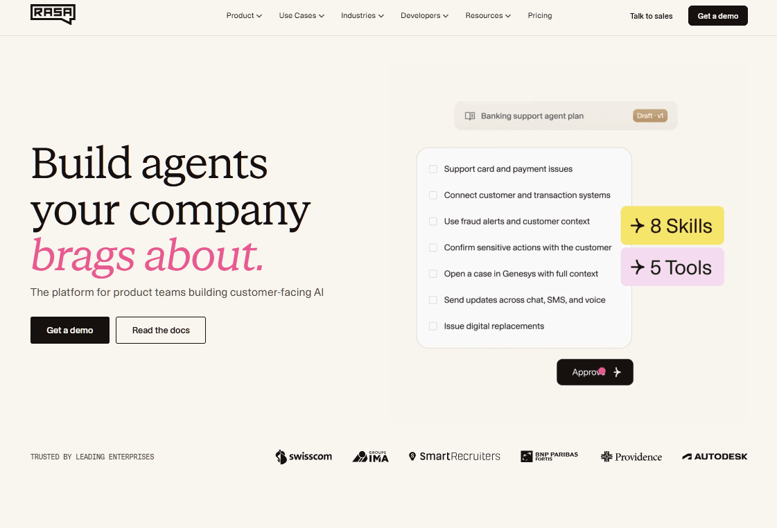 Rasa chatbot platform