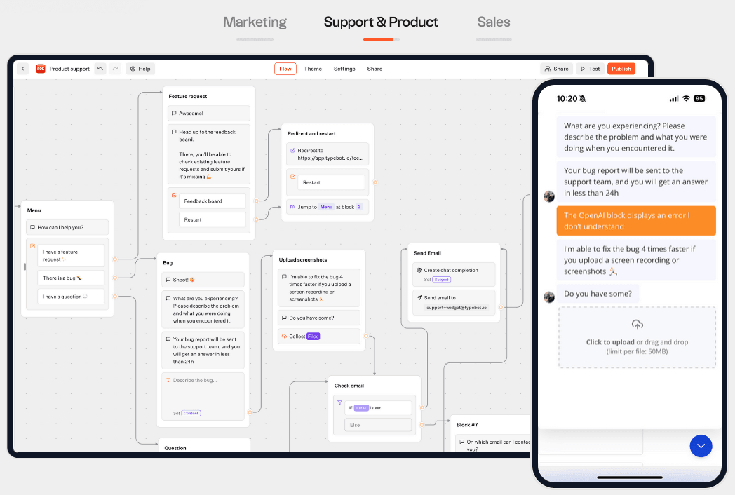 Typebot chatbot software